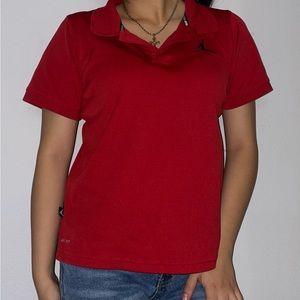 Red Jordan Polo (Kids M)